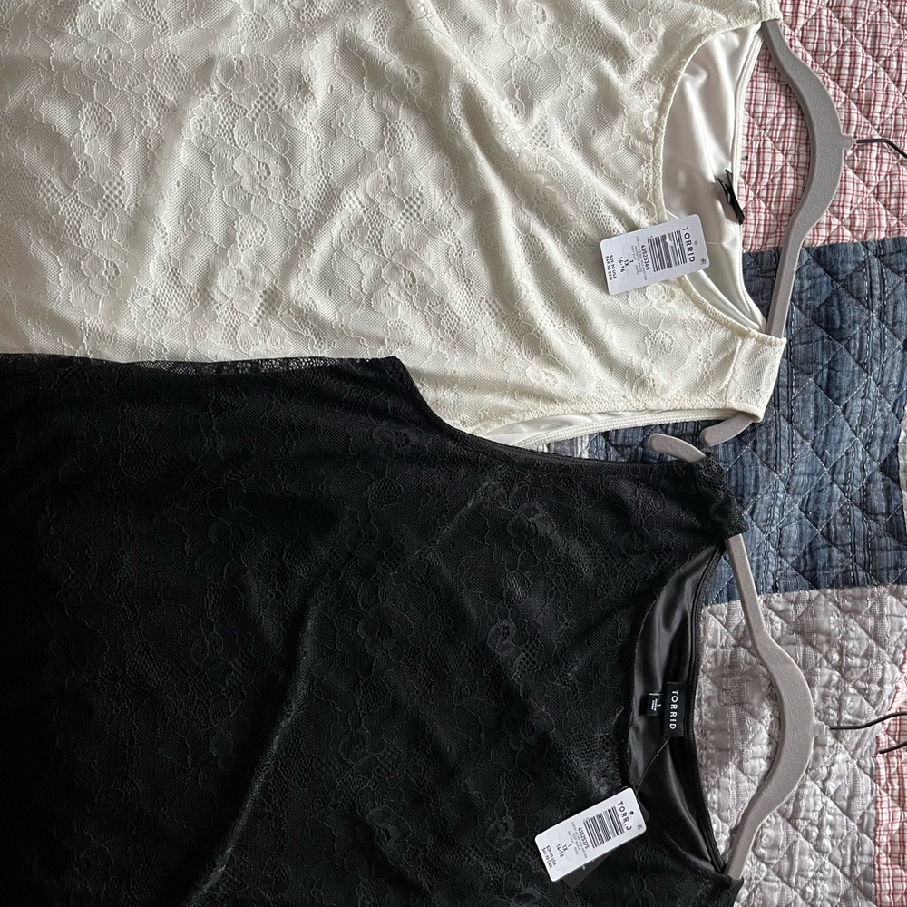 Torrid Black and White Tank Tops Sleeveless Style
